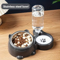 Comedero y dispensador de agua automático para mascotas, sistema de alimentación integrado para gatos y perros, no necesita pilas ni electricidad, boca inclinada.